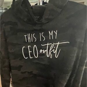 This Is My CEO Outfit Crop Hoodie